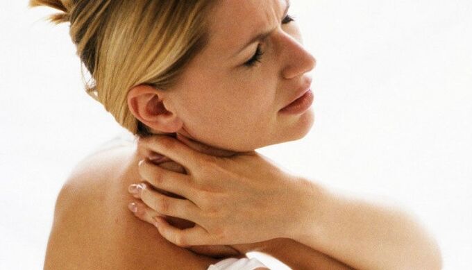 pijn in de nek met osteochondrose